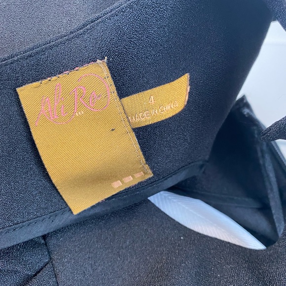 ALI RO Black One Shoulder Cocktail Dress | Sz 4 - Picture 7 of 10